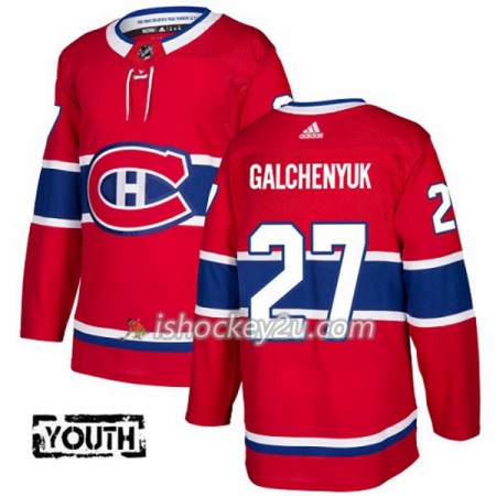 Børn NHL Montreal Canadiens Trøje Alex Galchenyuk 27 Adidas 2017-2018 Rød Authentic